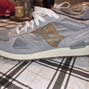 Saucony Gray and Brown Athletic Shoes